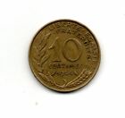 1964 FRANCE 10 CENTIMES REPUBLIQUE FRANCAISE CIRCULATED COIN #FC901 FREE S&H TOO