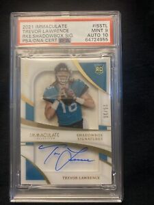 2021 Immaculate Rookie Shadowbox Signatures Trevor Lawrence RC AUTO 15/35 PSA 9