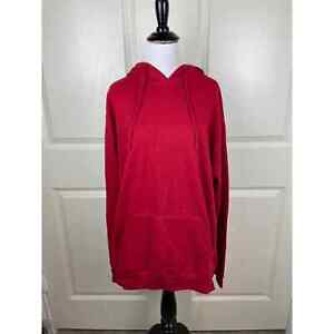 Jeff Athletics Men Red Pullover Hoodie Sweater Long Sleeve Men Size Large L New