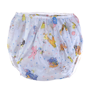 Rearz Christy Adult Nursery Print Plastic Pants Diaper/Nappy Cover  - Blue