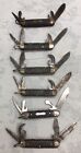 6~VTg~Old~USA~IDEAL~CAMILLUS~IMPERIAL~Utility Scout  Pocket Knifes~Ships Free