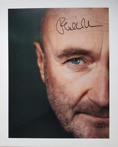 Phil Collins REAL hand SIGNED 8x10