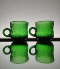Oiva Toikka Fauna pair of punch cup green glass 5 Oz Nuutajarvi Finland