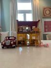calico critters house red roof 4 critters, furniture included, car included