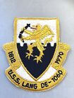 New Old Stock-United State Navy US Navy USS LANG DE-1060  Patch-RARE