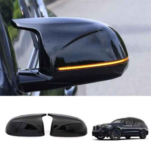 For BMW X3 X4 X5 18-21 Gloss Black Rearview Mirror Side Cover Trim Accessories (For: 2021 BMW X3)