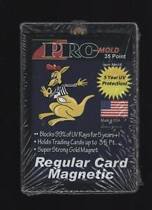 (6-Pack) Pro-Mold 35pt Magnetic Trading Card Holder Regular Size One-Touch w/ UV