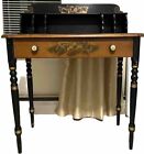Gorgeous Uniques Vintage Hitchcock Painted Two Tier Americana Style Writing Desk
