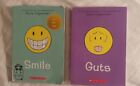 Lot Of 2 Raina Telgemeier Books - Smile & Guts