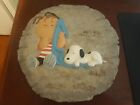 PEANUTS SNOOPY WITH LINUS GARDEN COLLECTION STEEPING STONE OR WALL HANGER CUTE!!
