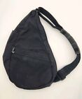 AmeriBag Healthy Back Bag Black Nylon Sling Backpack Outdoors