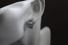 14K WG Aquamarine and Diamond Earrings