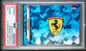2020 Topps Chrome Formula 1 F1 Sapphire Scuderia Ferrari Logo #113 PSA 10 GEM