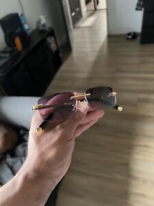 Cartier Sunglasses Black And Gold
