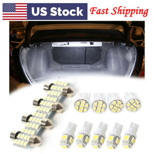 13 x LED White Lights Kit for Car Stock Interior & Dome & License Plate Lamp (For: More than one vehicle)