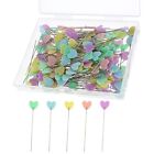 Quilting Pins 200Pcs Flat Head Decorative Sewing Pins Straight Pin Heart Button