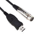 10ft XLR Female to USB Audio Cable Microphone to USB Interface Converter Adapter