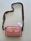 NWT COACH Willow candy pink multi colorblock camera bag $275