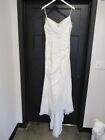 Moonlight T733 Wedding Dress Size 10 White with Ruching Front STUNNING!