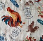 Rooster Curtain Valance Chicken Eggs Farmhouse Decor 13 x 51 Inches Beige Poly