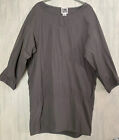 PRAIRIE UNDERGROUND 100% Organic Cotton Tunic Dress w Pockets - Khaki Grey S M