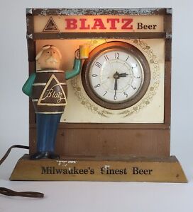 Blatz Beer Barrel With Lighted Sign and Non-Working Clock