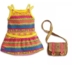 American Girl Lea Clark Meet dress and messenger bag purse for 18