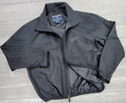 Ralph Lauren Windbreaker Jacket Mens M Black Long Sleeve Full Zip Polo Sport
