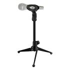 Adjustable Desktop Microphone Stand Mini Tripod Tabletop Foldable with Mic Clip