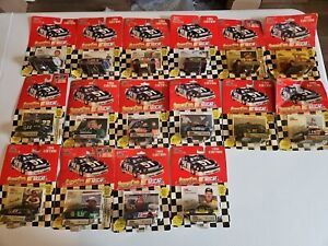 Lot Of 16 Nascar Racing Champions 1/64 W/ Collector Card And Display Stand 1990s
