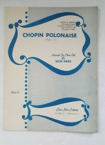 Chopin Polonaise Opus 53 Sheet Music - 1960