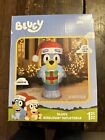 5' 5 ft Gemmy Bluey Airblown Yard Inflatable Lights Up With Present NIB