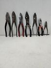 Lot of 7 Pliers Kobalt And B&D. Pliers And Cutters. Different Brands.