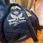 New ListingVintage Harley Davidson Satin Bomber Jacket 74 Racing Men's Large- Rare