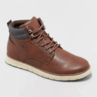 NEW! Men's Goodfellow Maxwell Brown High Top Lace-Up Sneaker Boots