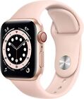 Apple Watch Series 6 GPS + LTE w/ 40MM Gold Aluminum Case & Pink Sand Sport Band