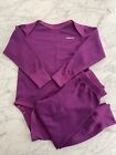 Patagonia Baby Leggings All In One Pajama Outfit Capilene Set Purple 2T 18/24 M