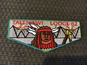 MINT OA Flap Lodge 62 Talligewi Green Border