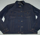 NWT AKOO $140 Blue Cotton DENIM Avon Trucker Jacket Men's XL BACK LOGO PATCH