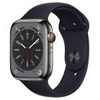 Apple Watch Series 8 Cellular 45mm Stainless Steel/Graphite w/Band - Excellent