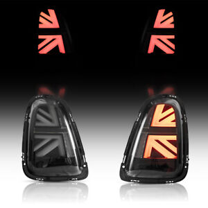 For BMW Mini Cooper S Union Jack R56 R57 R58 Smoke LED Tail Lights 07-13 LH + RH (For: More than one vehicle)