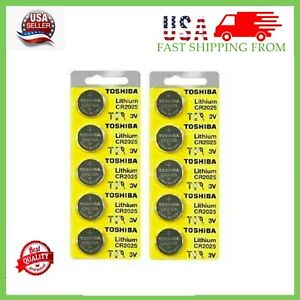 10 New Original Toshiba CR2025 CR 2025 3V LITHIUM BATTERY BR2025 Watch EXPR 2032