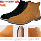 Men's Slip On Chelsea Boots Ankle Boots Suede Leather Chukka Dress Desert Shoes