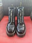 Dr. Doc Martens Sinclair Black Leather Platform Boots Women's Size 7 Pre Owne N1