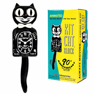 90th Edition Black Kit Cat Klock with Collectors Box FREE US SHIPPING