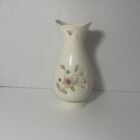 Vintage Donegal Belleek Parian Irish China 9 in. Vase W/ 3D Ceramic Flowers