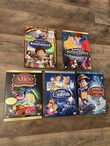 Sealed Lot of 5  DVDs Animated Children Family Movies Disney With Slipcovers