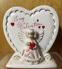 ❤️ Vintage Napco  Angel Planter A4065 To My Valentine Red Pink Gold