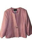 Sag Harbor Petite Pink Tweed Jacket Blazer Women Size 10P