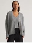 QUINCE Mongolian Cashmere Fisherman Cropped Cardigan Sweater S